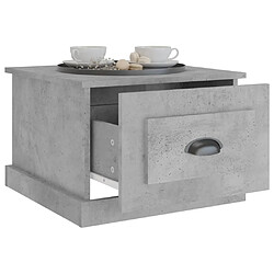 Acheter vidaXL Table basse gris béton 50x50x35 cm bois d'ingénierie