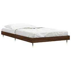 Avis vidaXL Cadre de lit sans matelas chêne marron 90x190cm bois ingénierie