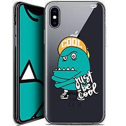 Caseink Coque arrière Apple iPhone Xs / X (5.8 ) Crystal Gel HD [ Nouvelle Collection - Souple - Antichoc - Imprimé en France] Be Cool