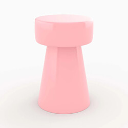 Rendez Vous Deco Table d'appoint Athéna Table d'appoint en métal rose - Design rétro - D30 cm - Finition brillante