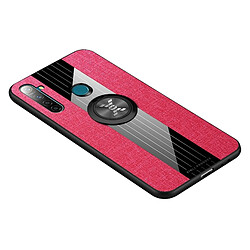 Wewoo Coque Souple Pour OPPO Realme Q XINLI tissu de couture Housse de protection antichoc TPU avec support de bague Rouge