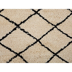 Beliani Tapis beige et noir 140 x 200 cm MIDYAT pas cher