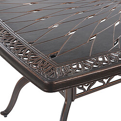 Acheter Beliani Table de jardin Métal Marron foncé LIZZANO