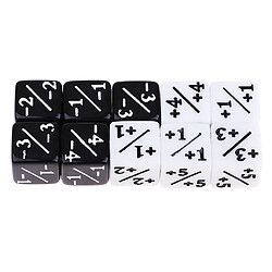 Jeu de dés acrylique 16mm dés à six faces pour jeu de table noir + blanc pas cher