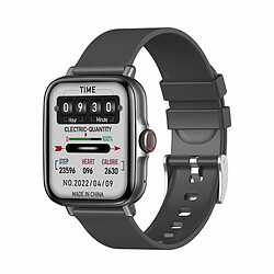 G21 Montre Intelligente Bluetooth 1.69 Pouces Assistant Vocal Surveillance De La Bracelet De Sport Bracelet En Silicone Noir