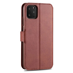 Avis Wewoo Coque Pour iPhone 11 Pro AZNS Texture de mollet Etui en cuir avec rabat magnétique PU support logements cartes et cadre photo Marron