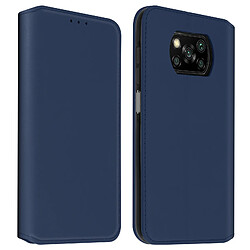 Avizar Housse Xiaomi Poco X3 et X3 Pro Étui Folio Portefeuille Fonction Support bleu