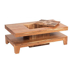 BOIS & CHIFFONS Petite table basse rectangulaire | Acacia Kavish II