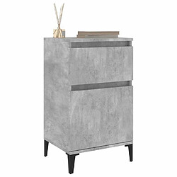 Acheter Maison Chic Lot de 2 Tables de chevet - Tables de Nuit gris béton 40x35x70 cm