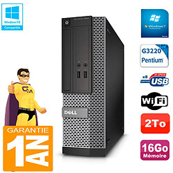 PC DELL 3020 SFF Intel G3220 Ram 16Go Disque 2 To Graveur DVD Wifi W7 - Occasion