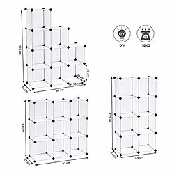 Armoire à Chaussures Plastique Penderie Armoire de Rangement LPC115S SONGMICS® pas cher