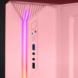 Mars Gaming MC-S1 Boîtier de jeu compact - Éclairage ARGB 12 modes - Fenêtre latérale complète - Ventilateur FRGB inclus - Compatible Micro-ATX/Mini-ITX - Couleur rose