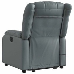 Acheter Maison Chic Fauteuil Relax pour salon, Fauteuil inclinable de massage électrique gris similicuir -GKD54755