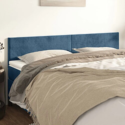 Maison Chic Lot de 2 Têtes de lit design Bleu pour chambre - Décoration de lit foncé 100x5x78/88 cm Velours -MN70086