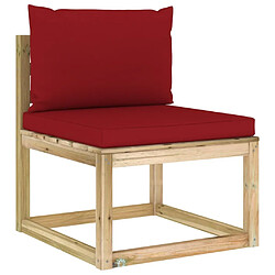 Maison Chic Salon de jardin 10 pcs + coussins - Mobilier/Meubles de jardin - Table et chaises d'extérieur bois de pin imprégné -MN59671 pas cher