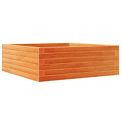 vidaXL Jardinière cire marron 70x70x23 cm bois de pin massif