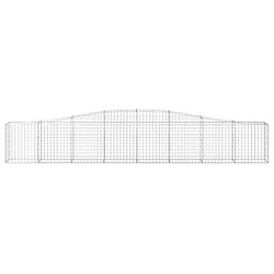 Avis vidaXL Paniers à gabions arqués 7 pcs 400x30x60/80 cm Fer galvanisé