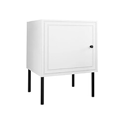 Bestmobilier Lavaggi - table de chevet - blanc - 45 cm