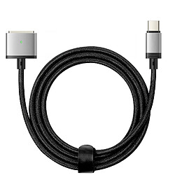 Avizar Câble USB C vers MagSafe 3 pour MacBook Pro et Air Nylon 2m 140W Noir et argent