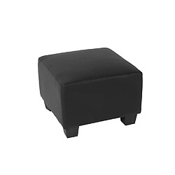 Mendler Canapé-élément pouf repose-pied Lyon, modulaire, simili-cuir ~ noir