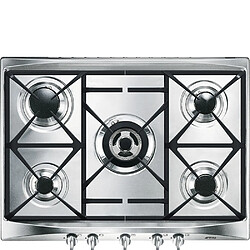 Smeg Cucina SR275XGH2 plaque Argent Intégré (placement) 70 cm Gaz 5 zone(s)