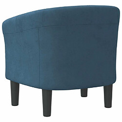 Maison Chic Fauteuil relax,Chaise pour salon cabriolet bleu foncé velours -MN31317 pas cher