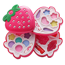 4 Pièces Ensemble de Maquillage Fraise Kit de Maquillage pour Filles Déplier La Palette de Maquillage Faire Semblant de Jouets pour Enfants Filles Enf pas cher