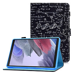 Etui en PU motif de couture, magnétique avec support, porte-cartes et porte-stylo pour Samsung Galaxy Tab A7 Lite 8.7-pouces T220/T225 - Équations