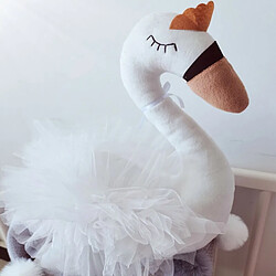 Universal Enfants Décoration Bébé Dormir Poupée Mignon Cygne Peluche Jouet Souple Gaze Coussin Cadeau d'anniversaire | Peluche Peluche (Blanc)