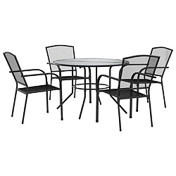 vidaXL Ensemble de chaises de jardin empilables 5 pcs anthracite