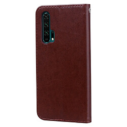 Avis Wewoo Housse Coque Étui en cuir PU à rabat horizontal relief avec support et fentes pour cartes et portefeuille Huawei Honor 20 Pro marron