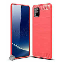 Htdmobiles Coque silicone gel carbone pour Samsung Galaxy Note 10 Lite + film ecran - ROUGE