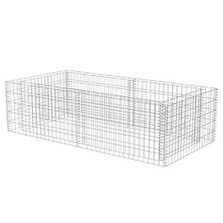 VIDAXL Jardinière à gabion - Acier galvanisé