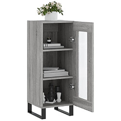 Avis vidaXL Buffet Sonoma gris 34,5x34x90 cm Bois d'ingénierie