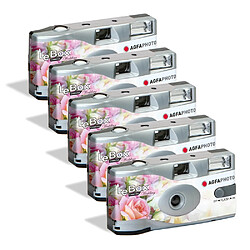 AGFA PHOTO PACK 5 x 601025 - Appareil Photo Jetable LeBox Wedding, 27 photos, Objectif Optique 31 mm - Gris - Gris