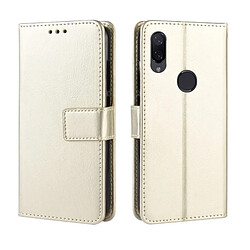 Wewoo Housse Coque en cuir à rabat horizontal pour Crazy Horse Texture pour Xiaomi Mi Play, avec porte-cartes et porte-cartes, ainsi que portefeuille lanière (Or)