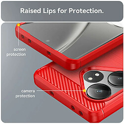 Avis Htdmobiles Coque pour Realme GT 6 et GT 6T 5G - housse etui silicone gel carbone + verre trempe - ROUGE