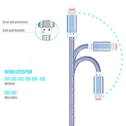 Acheter Wewoo Câble gris pour iPhone X / 8 et 8 Plus / 7 7 Plus / 6 6 6 Plus 6 Plus / 5 5S & SE & 5C / iPad YF-MX04 3 M 2.4A MFI Certifié Lightning à USB Nylon Weave Style Data Sync de Recharge