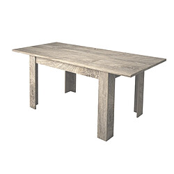 Pegane Table à manger extensible coloris chêne - Hauteur 77 x Longueur 140/200 x Profondeur 90 cm