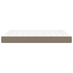 Avis vidaXL Matelas de lit à ressorts ensachés Taupe 140x200x20 cm Tissu