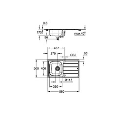 Pack évier inox + mitigeur chromé - 31562SD1 - GROHE