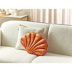 Beliani Coussin CONSOLIDA Velours Unicolore Orange