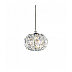 Ideal Lux Suspension Chromée en cristal CALYPSO 1 ampoule