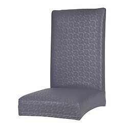 Avis 1 Pc Élastique Solide PU Housse De Chaise En Cuir De Mariage Restaurant Chaise Housse Gris