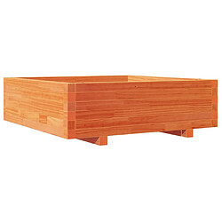 vidaXL Jardinière cire marron 80x80x26,5 cm bois de pin massif