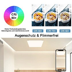 ZMH LED Ceiling Light Ceiling Light Dimming Remote Control -18W Colour Changing Square pas cher