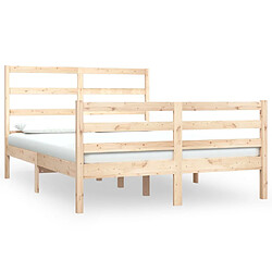 vidaXL Cadre de lit sans matelas bois de pin massif 120x190 cm