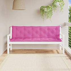 Maison Chic Coussins Confort,Coussins de banc de jardin 2 pcs rose tissu Oxford -GKD80580