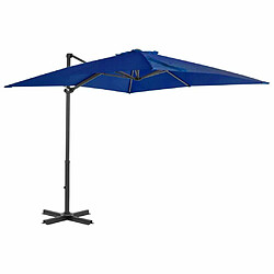 Maison Chic Parasol Jardin | Parasol déporté et mat en aluminium Bleu azuré 250x250 cm - GKD34301