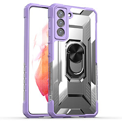 Coque en TPU anti-empreintes digitales avec béquille violet pour votre Samsung Galaxy S21 5G